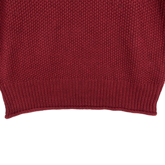 Jessica Simpson Sweater Womens Small Maroon Knit Long Sleeve Crew Neck Pullover - Picture 3 of 16